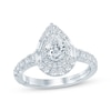 Thumbnail Image 1 of Monique Lhuillier Bliss Pear-Shaped Lab-Grown Diamond Engagement Ring 1-1/5 ct tw 18K White Gold