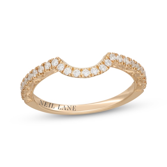 Neil Lane Diamond Contour Wedding Band 1/4 ct tw 14K Yellow Gold