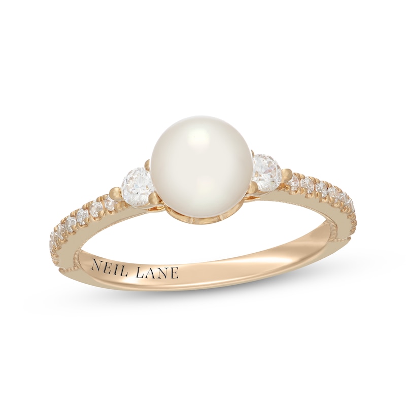14K Yellow Gold Cultured White Akoya Pearl Ring 14K Yellow Gold Cultured White Akoya Pearl Ring