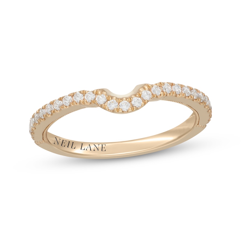 Main Image 1 of Neil Lane Diamond Contour Wedding Band 1/4 ct tw 14K Yellow Gold