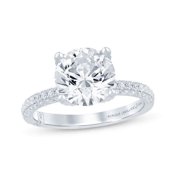 Monique Lhuillier Bliss Round-Cut Lab-Grown Diamond Engagement Ring 3-5/8 ct tw 18K White Gold
