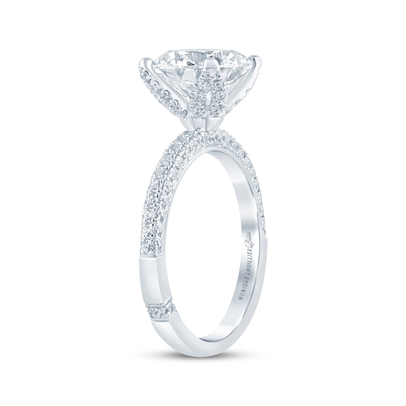Main Image 2 of Monique Lhuillier Bliss Round-Cut Lab-Grown Diamond Engagement Ring 3-5/8 ct tw 18K White Gold