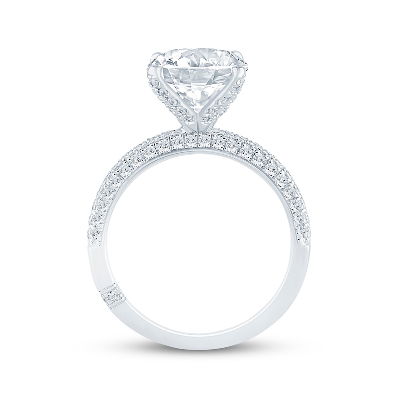 Main Image 3 of Monique Lhuillier Bliss Round-Cut Lab-Grown Diamond Engagement Ring 3-5/8 ct tw 18K White Gold
