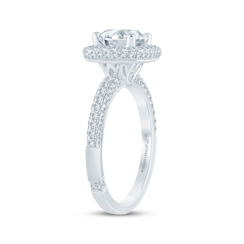 Main Image 2 of Monique Lhuillier Bliss Round-Cut Lab-Grown Diamond Engagement Ring 2-1/8 ct tw 18K White Gold