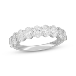 Neil Lane Artistry Oval-Cut Lab-Grown Diamond Anniversary Ring 2 ct tw 14K White Gold
