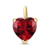 Thumbnail Image 2 of Heart-Shaped Lab-Created Ruby Paperclip Chain Bracelet 10K Yellow Gold 7.5"