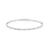Thumbnail Image 1 of Diamond Station Flex Bangle Bracelet 1/8 ct tw Sterling Silver