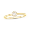 Thumbnail Image 1 of Adore Round-Cut Diamond Halo Engagement Ring 1/15 ct tw 14K Yellow Gold