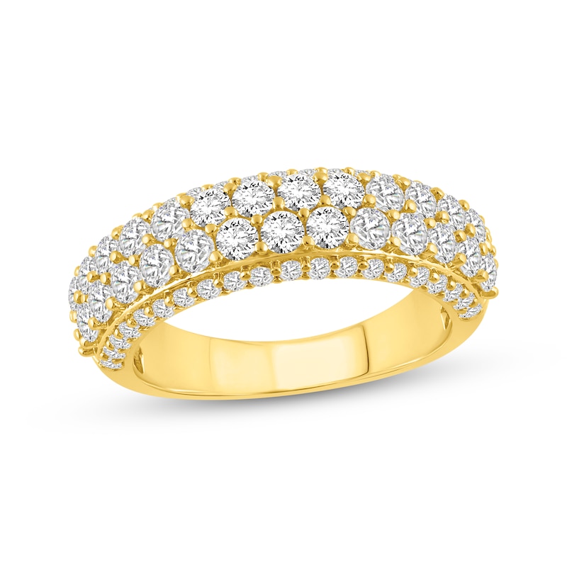 Main Image 1 of Adore Diamond Multi-Row Anniversary Ring 1-1/2 ct tw 10K Yellow Gold