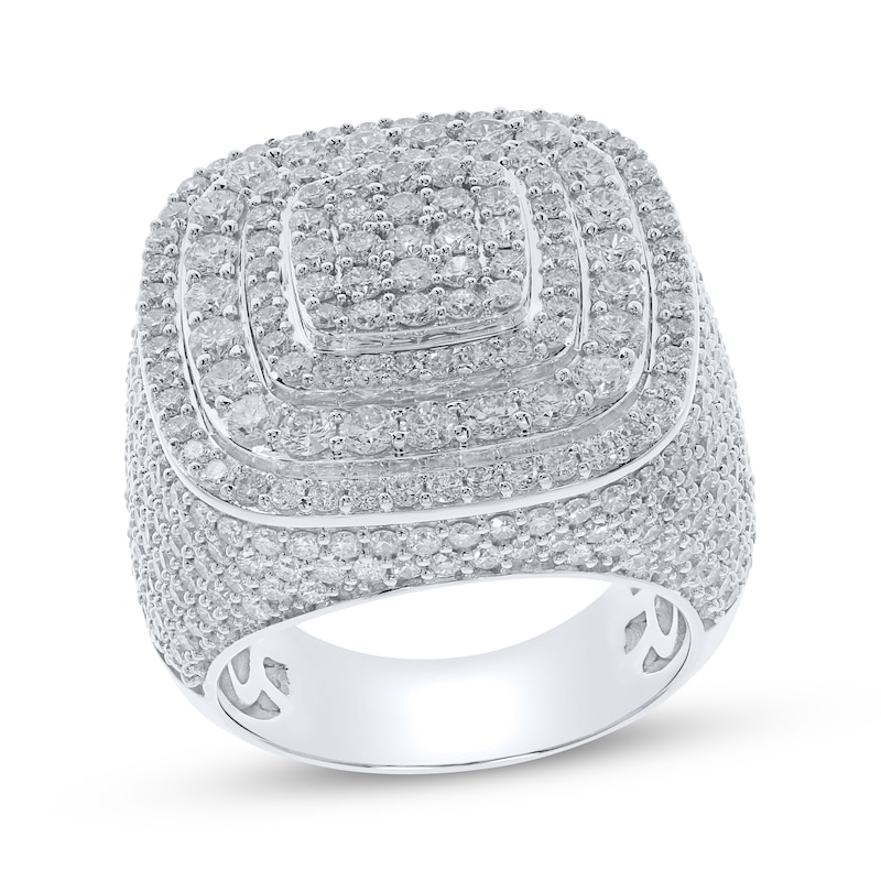 Main Image 1 of Men's KAY Lab-Grown Diamonds Cushion-Top Diamond Ring 5-3/4 ct tw 10K White Gold