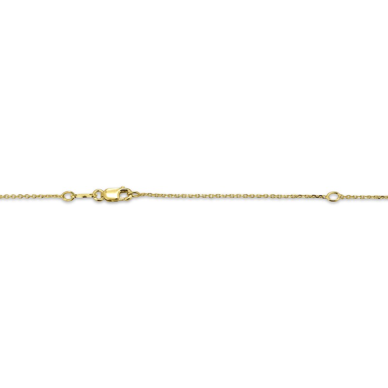 Main Image 4 of Pear-Shaped White Lab-Created Sapphire Necklace 18K Yellow Gold-Plated Sterling Silver