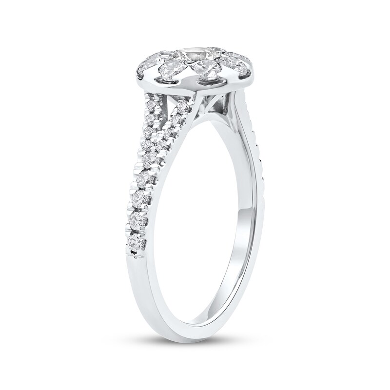 Main Image 2 of Adore Multi-Diamond Circle Engagement Ring 1-1/4 ct tw 14K White Gold