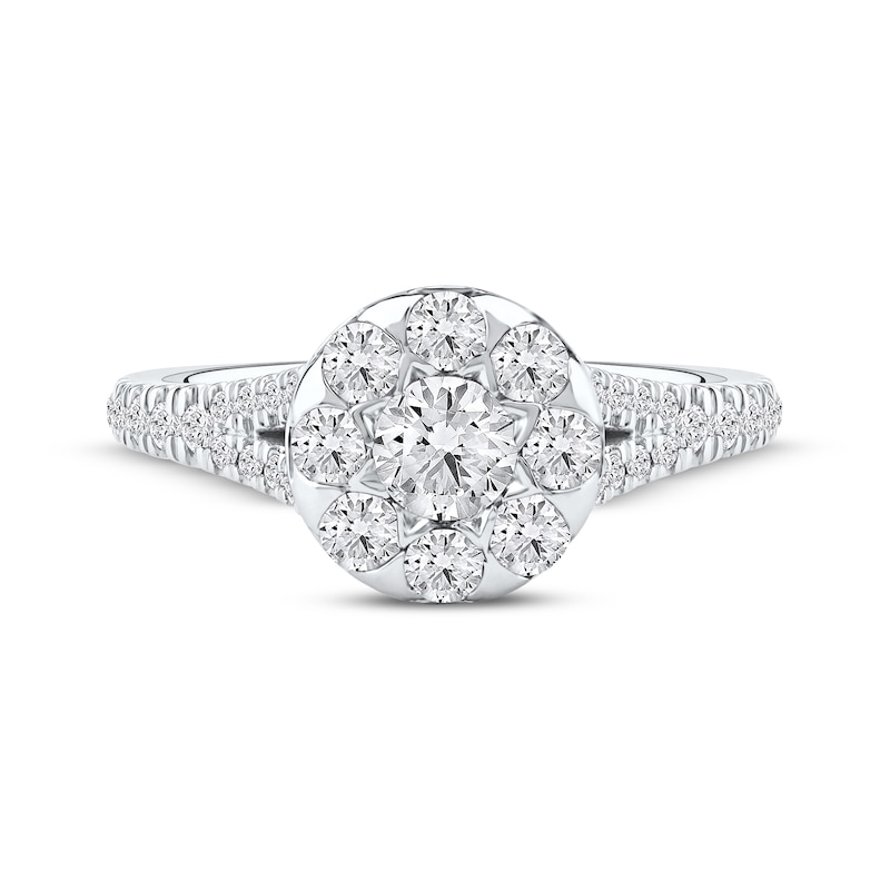 Main Image 3 of Adore Multi-Diamond Circle Engagement Ring 1-1/4 ct tw 14K White Gold