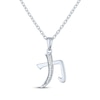 Thumbnail Image 2 of Power Symbol Necklace with Diamonds Sterling Silver 18"