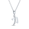 Thumbnail Image 3 of Power Symbol Necklace with Diamonds Sterling Silver 18"
