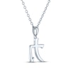 Thumbnail Image 4 of Power Symbol Necklace with Diamonds Sterling Silver 18"