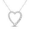 Thumbnail Image 1 of KAY Lab-Grown Diamonds Graduated Heart Necklace 1/2 ct tw 14K White Gold 18"