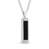Thumbnail Image 2 of Men's Slender Dog Tag Necklace Stainless Steel & Black Ion Plating 24"