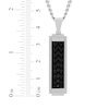 Thumbnail Image 4 of Men's Slender Dog Tag Necklace Stainless Steel & Black Ion Plating 24"