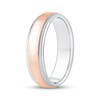 Thumbnail Image 2 of Men's Brushed Wedding Band 10K Two-Tone Gold 6mm