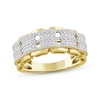 Thumbnail Image 1 of Men's Diamond Bismark Double-Row Ring 1/2 ct tw 10K Yellow Gold