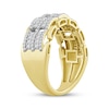 Thumbnail Image 2 of Men's Diamond Bismark Double-Row Ring 1/2 ct tw 10K Yellow Gold