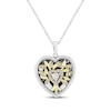 Thumbnail Image 1 of Diamond Heart Locket 1/10 ct tw Sterling Silver & 10K Yellow Gold 18"