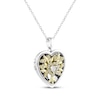 Thumbnail Image 2 of Diamond Heart Locket 1/10 ct tw Sterling Silver & 10K Yellow Gold 18"