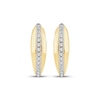 Thumbnail Image 2 of Diamond Curved Hoop Earrings 1/6 ct tw 10K Yellow Gold