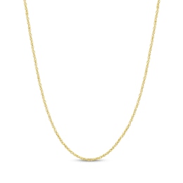 1.3mm Singapore Chain Necklace Solid 18K Yellow Gold 18"