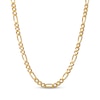 Thumbnail Image 1 of 5.6mm Diamond-Cut Figaro Chain Necklace 24K Yellow Gold Vermeil Sterling Silver 20"