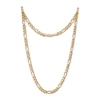Thumbnail Image 2 of 5.6mm Diamond-Cut Figaro Chain Necklace 24K Yellow Gold Vermeil Sterling Silver 20"