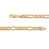 Thumbnail Image 4 of 5.6mm Diamond-Cut Figaro Chain Necklace 24K Yellow Gold Vermeil Sterling Silver 20"