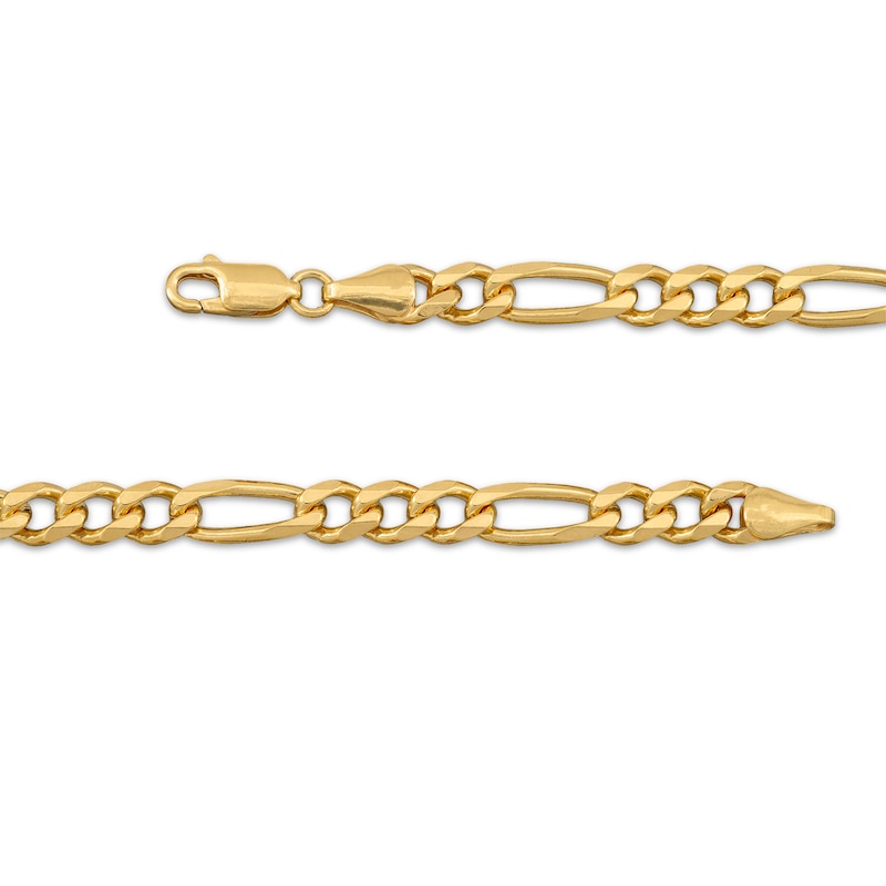 Main Image 4 of 5.6mm Diamond-Cut Figaro Chain Necklace 24K Yellow Gold Vermeil Sterling Silver 20"