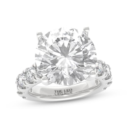 THE LEO Legacy Lab-Grown Diamond Round-Cut Diamond Engagement Ring 12 ct tw 14K White Gold