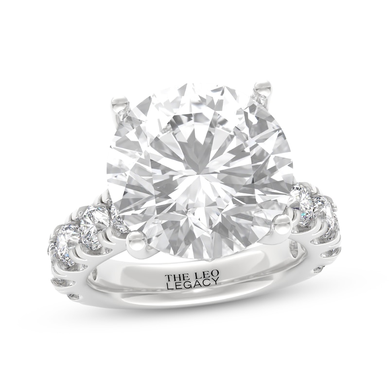 Main Image 1 of THE LEO Legacy Lab-Grown Diamond Round-Cut Diamond Engagement Ring 12 ct tw 14K White Gold