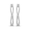 Thumbnail Image 2 of Diamond J-Hoop Earrings 1-1/2 ct tw 10K White Gold