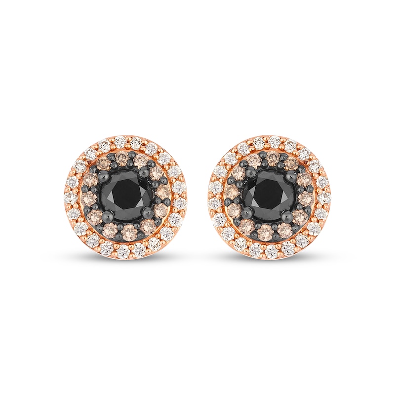 Main Image 2 of Le Vian Diamond Halo Stud Earrings 7/8 ct tw 14K Strawberry Gold