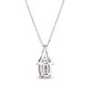 Thumbnail Image 3 of Oval-Cut Citrine & White Lab-Created Sapphire Necklace Sterling Silver 18"