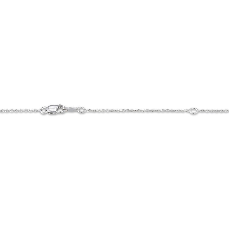 Main Image 4 of Oval-Cut Citrine & White Lab-Created Sapphire Necklace Sterling Silver 18"