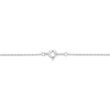 Thumbnail Image 4 of Oval-Cut Amethyst & White Lab-Created Sapphire Starburst Frame Necklace Sterling Silver 18"