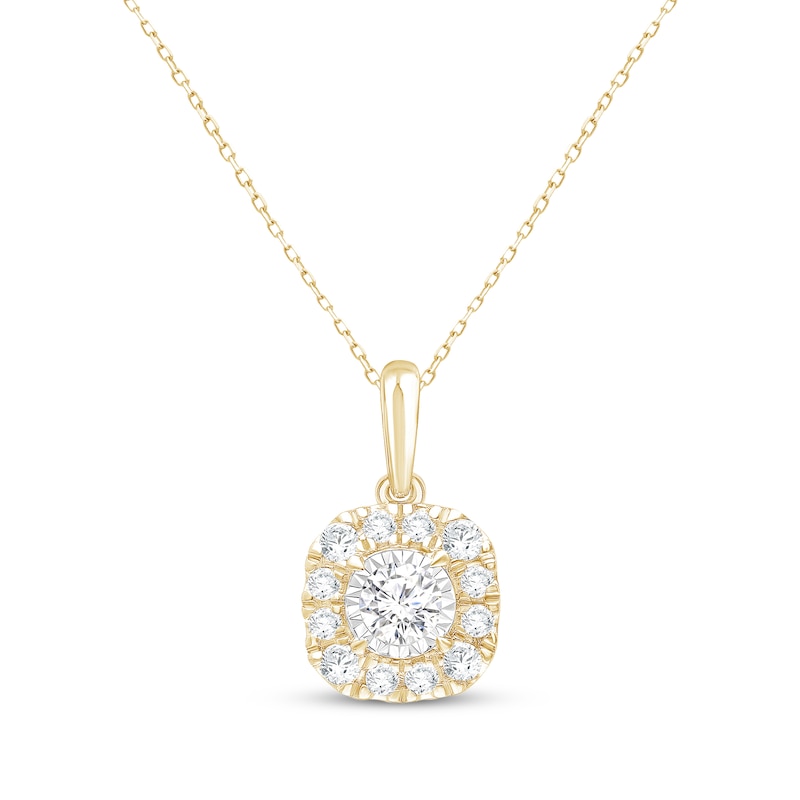 Main Image 2 of KAY Lab-Grown Diamonds Halo Gift Set 1 ct tw 10K Yellow Gold