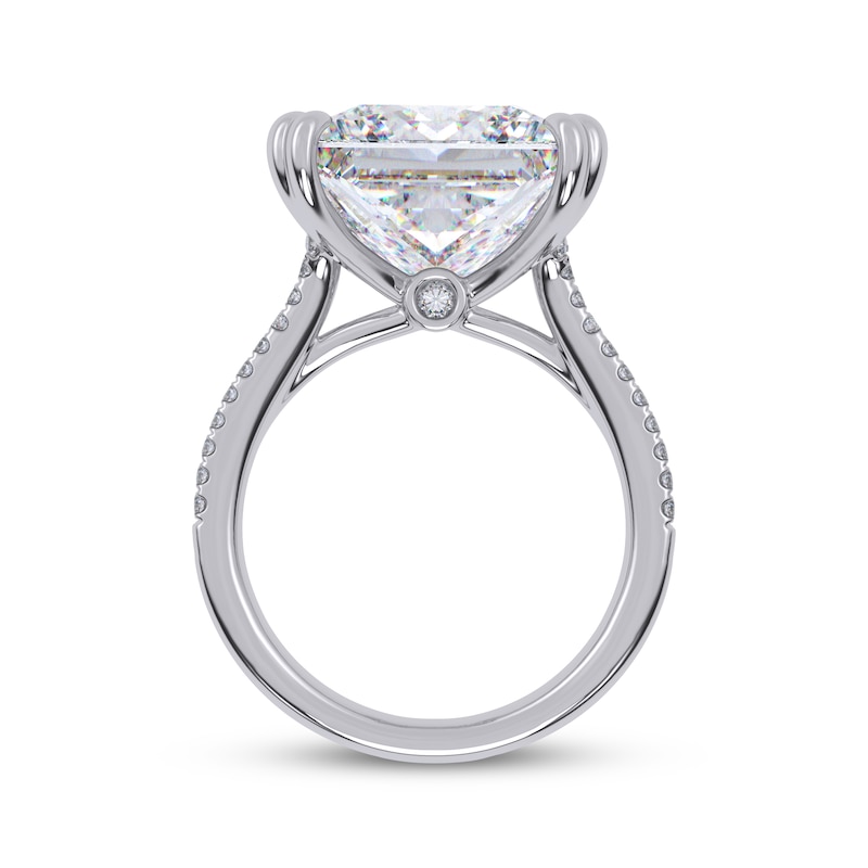 Main Image 3 of Adore Lab-Grown Diamonds Princess-Cut Engagement Ring 10-1/3 ct tw 14K White Gold