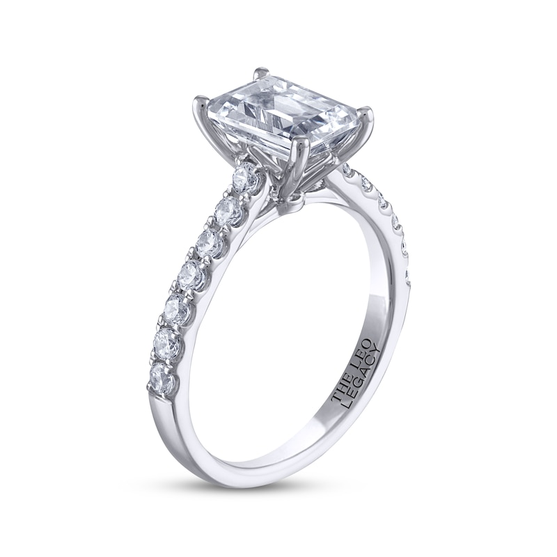 Main Image 2 of THE LEO Legacy Lab-Grown Diamond Emerald-Cut Engagement Ring 2-3/8 ct tw 14K White Gold
