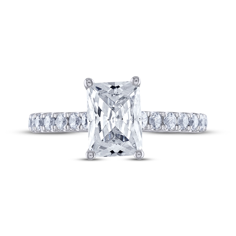 Main Image 3 of THE LEO Legacy Lab-Grown Diamond Emerald-Cut Engagement Ring 2-3/8 ct tw 14K White Gold