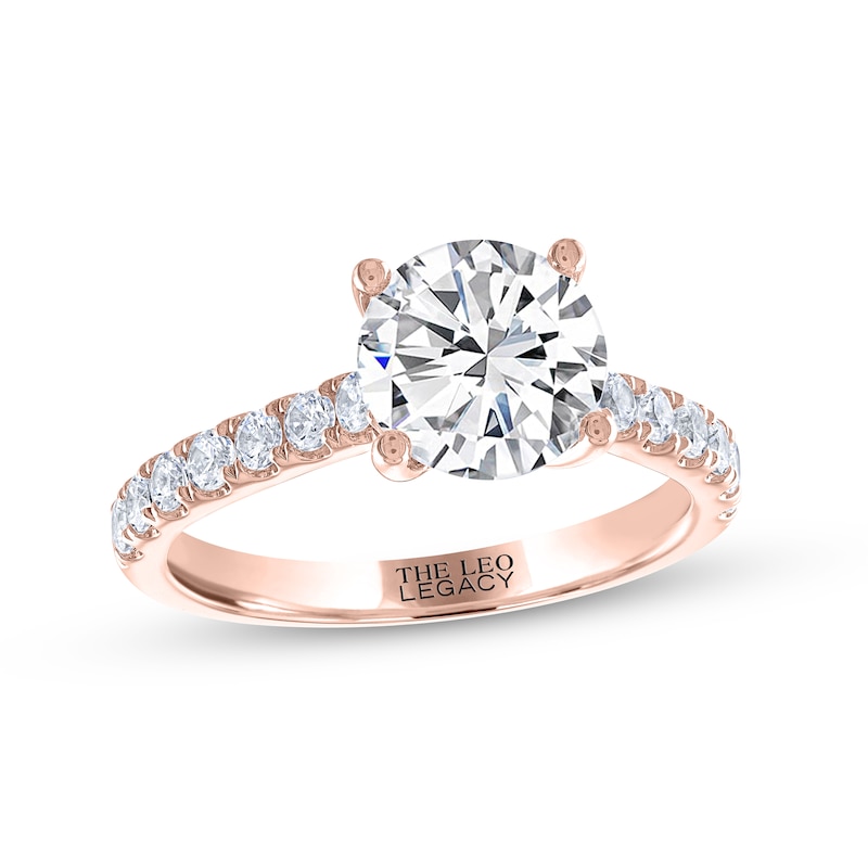 Main Image 1 of THE LEO Legacy Lab-Grown Diamond Round-Cut Engagement Ring 2-3/8 ct tw 14K Rose Gold