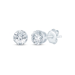 KAY Lab-Grown Diamonds Round-Cut Solitaire Stud Earrings 1 ct tw 14K White Gold (F/VS2)