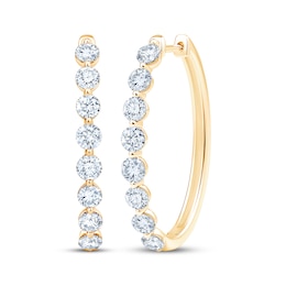 KAY Lab-Grown Diamonds Hoop Earrings 2 ct tw 10K Yellow Gold