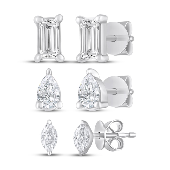 KAY Lab-Grown Diamonds Solitaire Stud Earrings Set 1/4 ct tw Sterling Silver