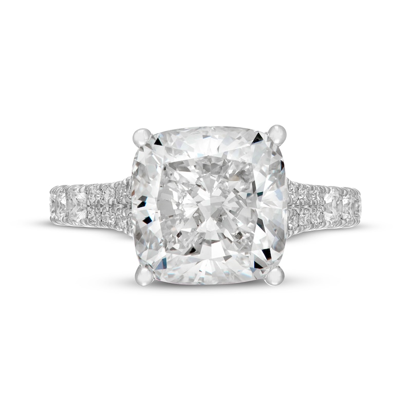 Main Image 6 of Neil Lane Artistry Cushion-Cut Lab-Grown Diamond Engagement Ring 7 ct tw 14K White Gold